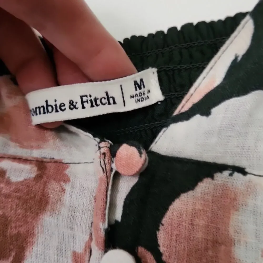 Abercrombie & Fitch Linen Blend Sleeveless Maxi Dress, Multicolor Floral, Size M